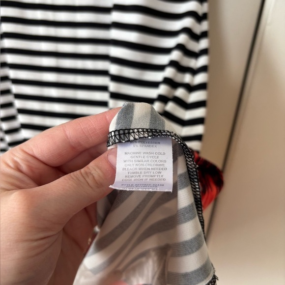 🎉4/30$🎉 Sweet Storm Stripe & Floral Mini Dress - Size M - Picture 4 of 5